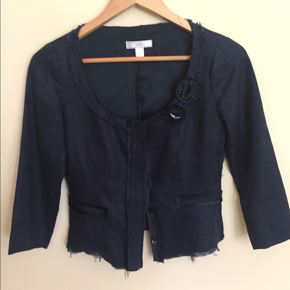 Linen Cropped blazer